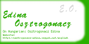 edina osztrogonacz business card